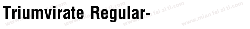 Triumvirate Regular字体转换